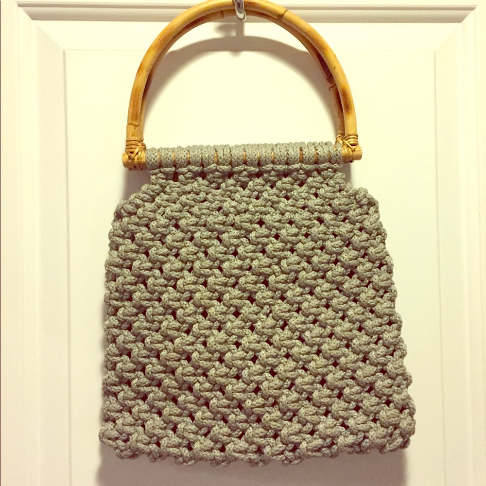 Vintage macrame purse